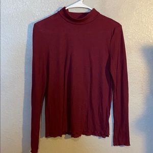 Fitted, high neck, long sleeve top - SIZE L